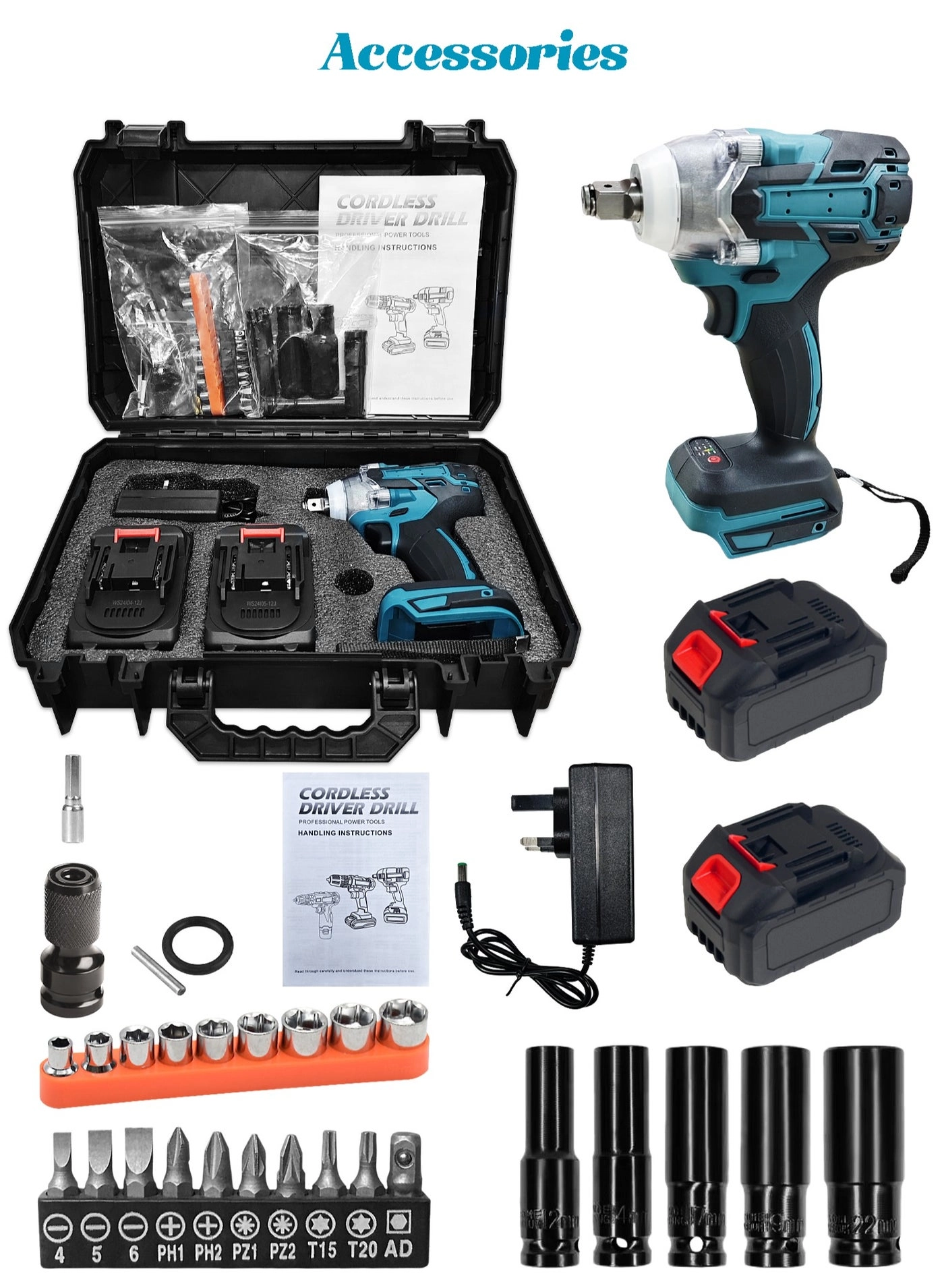 Electric Wrench Kit - 300N·m