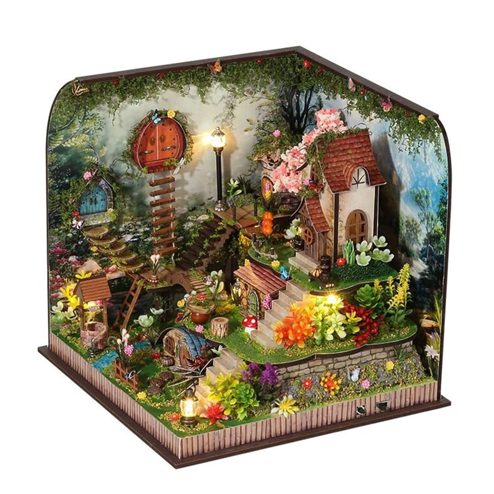 Miniature Wooden Dollhouse Furniture Kit - Creative Room 1:24