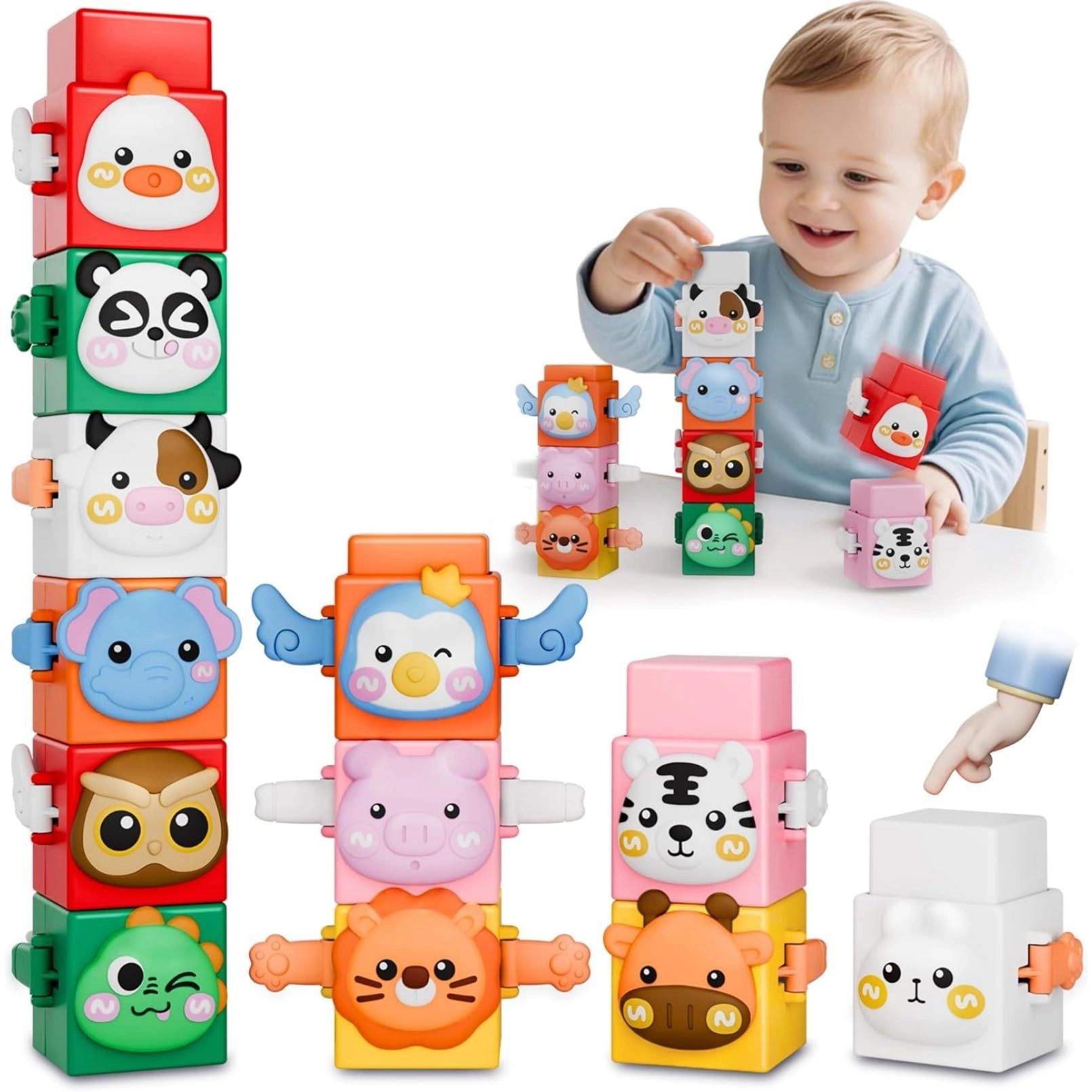 AM ANNA Nesting and Stacking Pop up Toys - 2 - 12 months 12 pieces