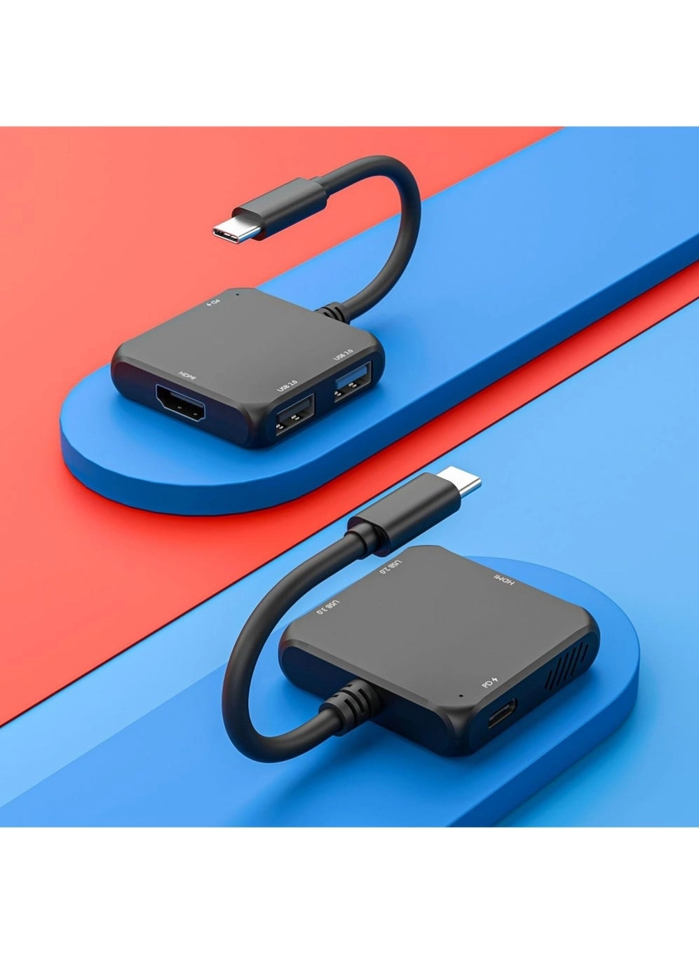 USB C Hub HDMI Adapter - 4-in-1 4K 100W