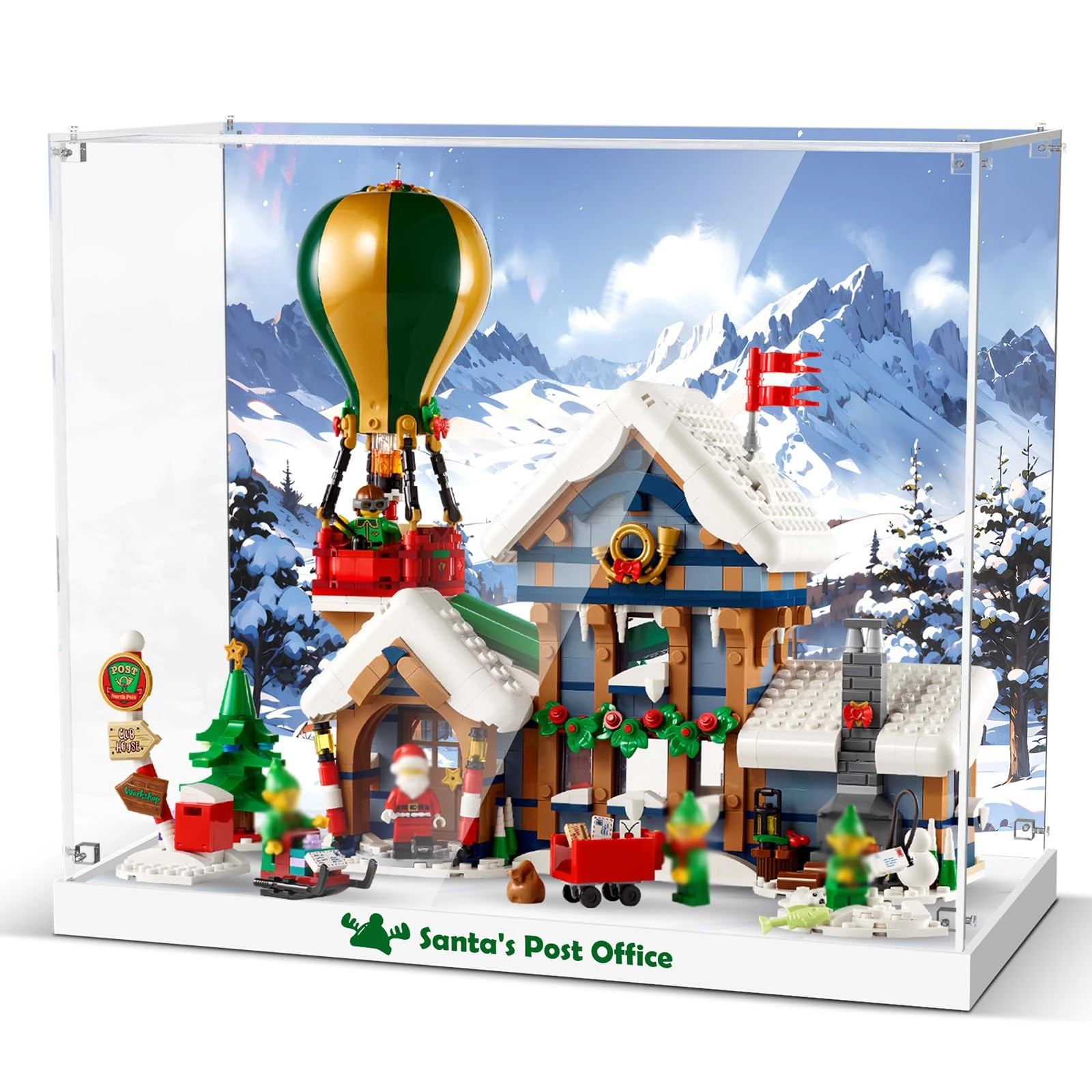 cooldac Acrylic Display Case for LEGO 10339 Santa Post Office
