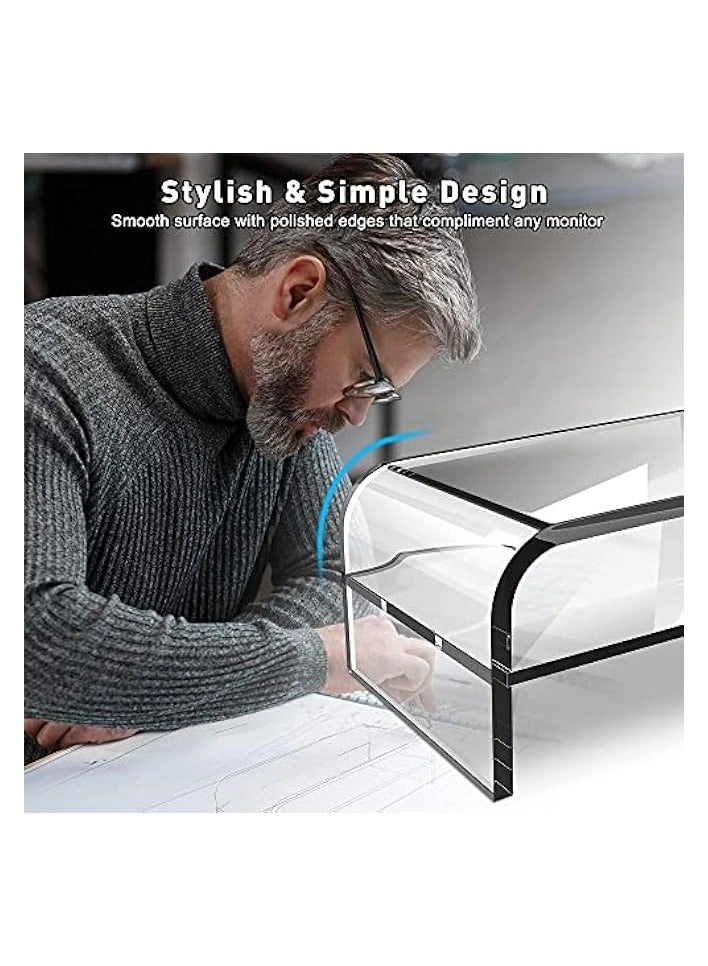 Monitor Stand - Acrylic Clear