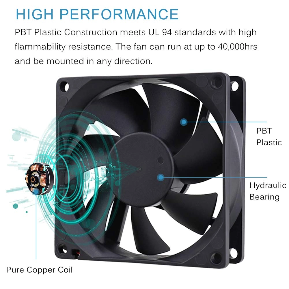 Brushless DC Cooling Fan - 1pcs 80x80x25mm