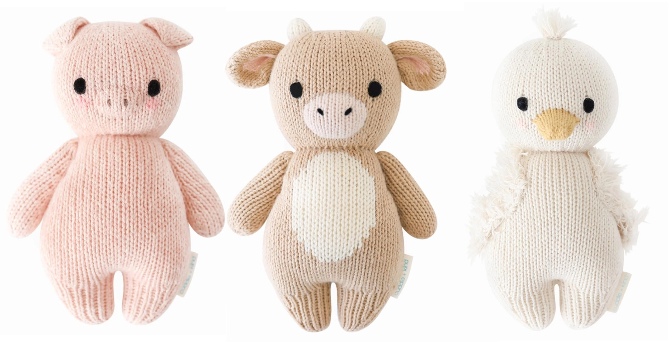 Cuddle + Kind Baby Piglet 17.78 cm + Baby Cow 17.78 cm + Baby Gosling 17.78 cm