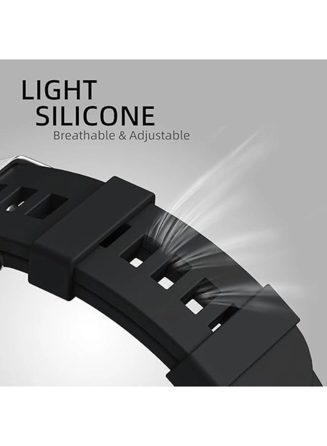 Silicone Sport Watch Band for WHOOP 5.0, One, Peak and Life Fitness Tracker