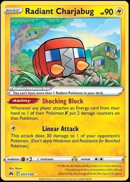 Pokémon Charjabug 051/159 - Crown Zenith
