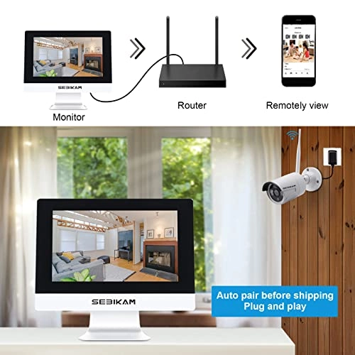 Wireless Security Camera System - 4x 3MP 10CH 2K/3MP