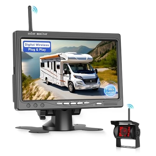 Wireless Backup Camera + IPS Display - IR Night Vision Wireless 1080P