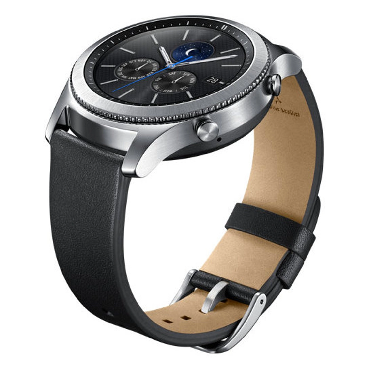 Classic Leather 22mm Watch Band for Gear S3