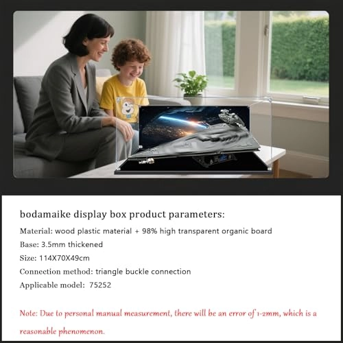 Acrylic Display Case (75252) - Dustproof 114 x 70 x 49 cm