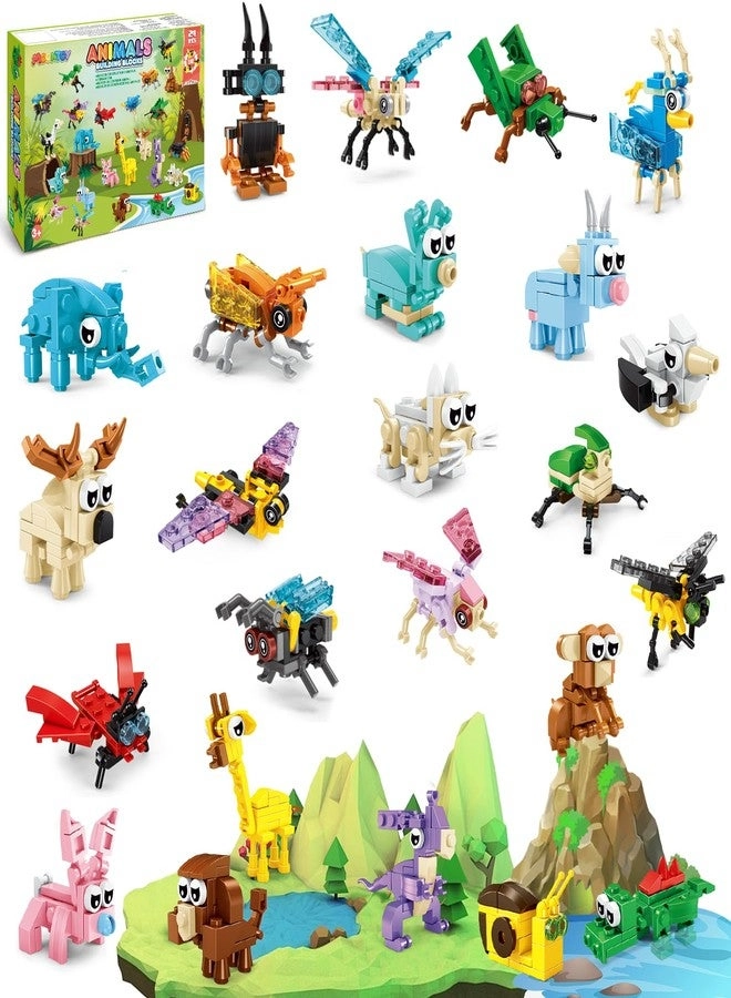 Mini Animal Building Blocks - 24 pcs