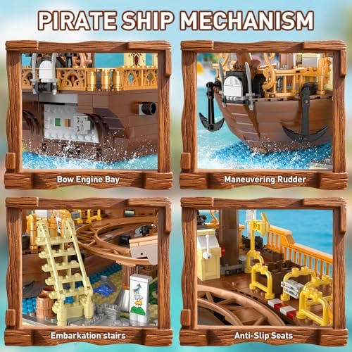 Roller Coaster and Pirate Ship Construction Set (11013) - Amusement Park