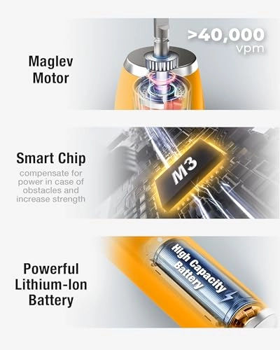 Sonic Electric Toothbrush - 6 Brush Heads 90-Day Battery