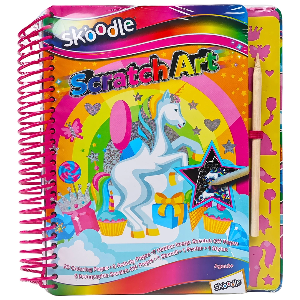 SKOODLE Unicorn Scratch Art With Scraper - 3+ years