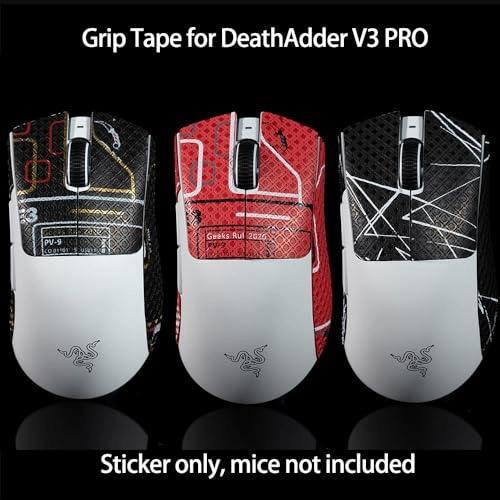 Mouse Grip Tape - Compatible Razer Deathadder V3 Pro CS Blue 0.3 mm