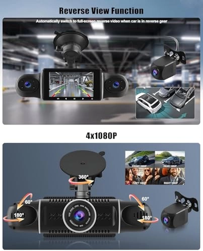 4-Channel Dash Cam - 1080P 30FPS