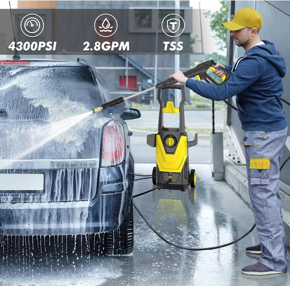 High Pressure Washer - Electric Portable Adjustable Nozzle