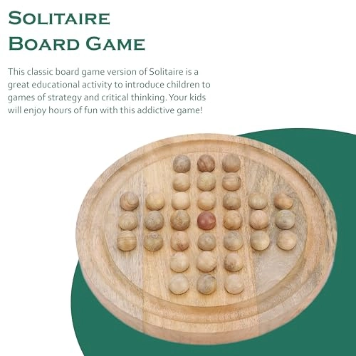 Solitaire Wooden Puzzle (AJ-DE-W-GAME-SOLITARE-FULL-WOOD-10.8)