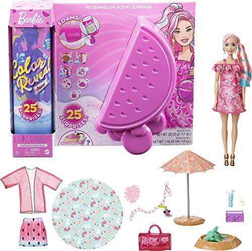 Barbie Color Reveal Foam Doll - Watermelon 25 Surprises Ages 3+