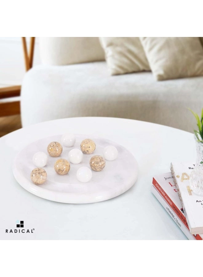 tic_tac_toe - Marble Handmade Red and Coral