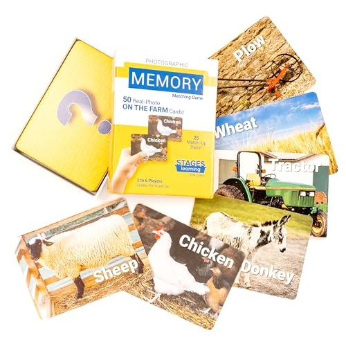 On The Farm Memory Card Game - 3 years and up 54 pieces