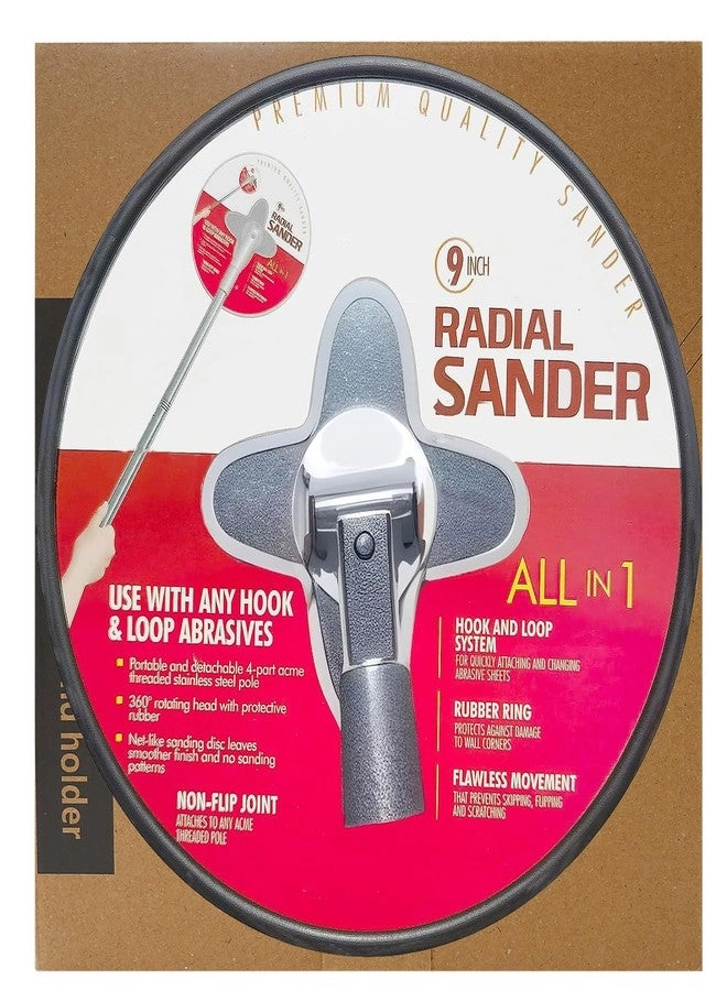 SACKORANGE Radial Hand Drywall Sander - 9 Inch Hook and Loop System