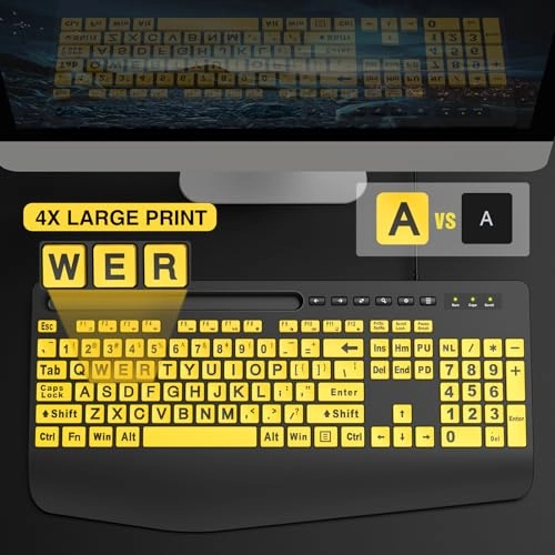 Large Print Backlit Keyboard - Standard Wired