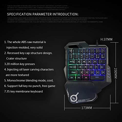One-Handed Keyboard - Wired