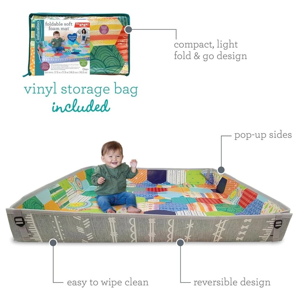 Foldable Soft Foam Mat - boho 0 Months