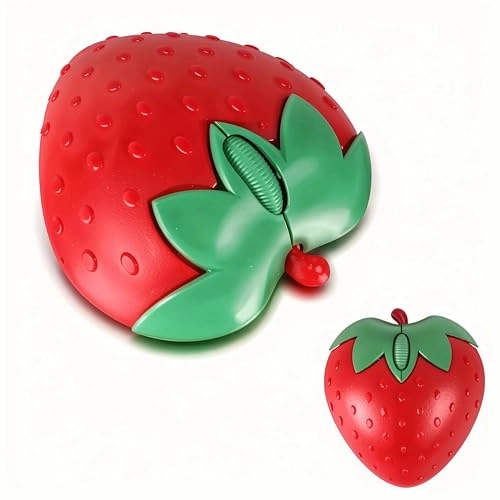 Cute Strawberry Wireless Mouse - Wireless