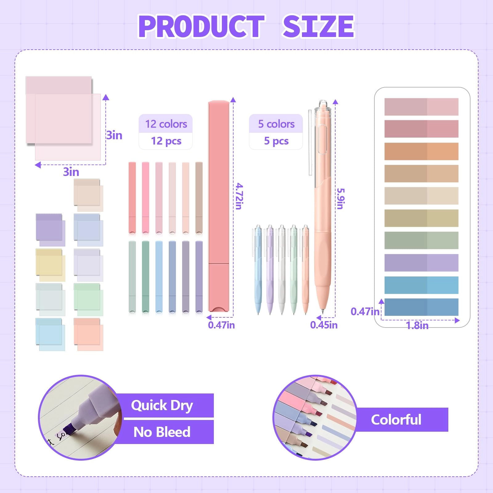 Book Annotation Kit - 39 Pcs
