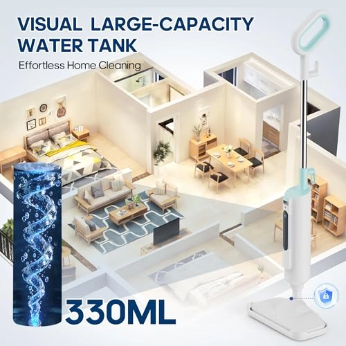 Steam Mop - Lightweight 16.4 FT Cord 2 Washable Pads