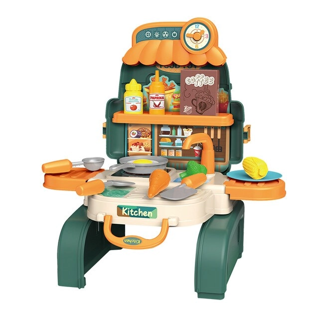 SAM BOX FZE ROLE PLAY CHEF/KITCHEN/RESTAURANT TOY SET SCHOOL BAG - 21 Pcs