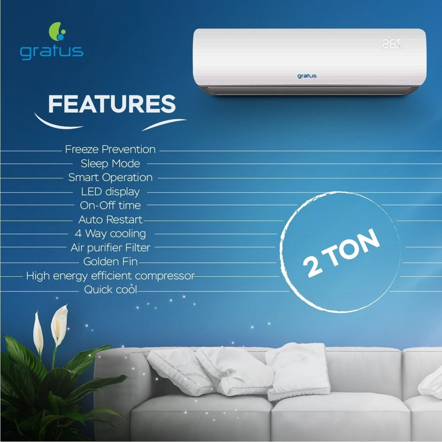 GSAC24TRS - 2 Ton Split Rotary R410a