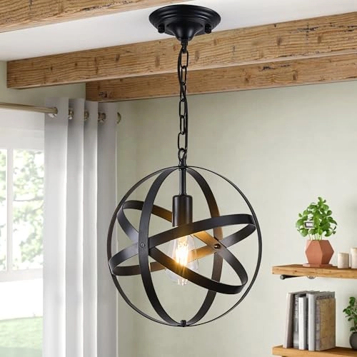 Ceiling Pendant Light - 1-Light Semi Flush Mount Adjustable Height