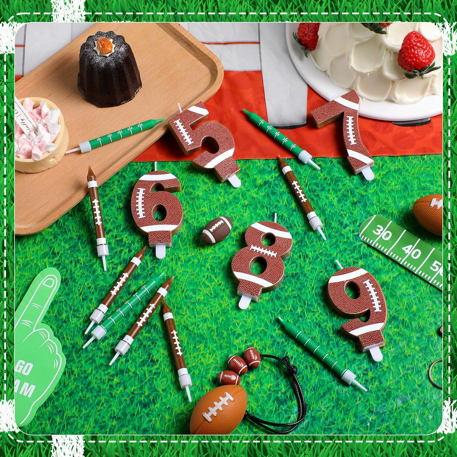 11 PCS Football Birthday Candles