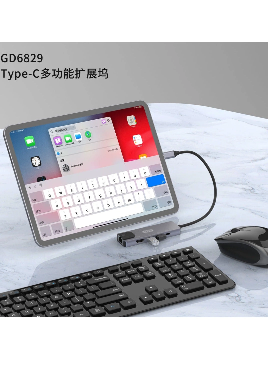 Type-C to HDTV Converter Adapter - Gigabit Ethernet 4K HDMI USB-C PD