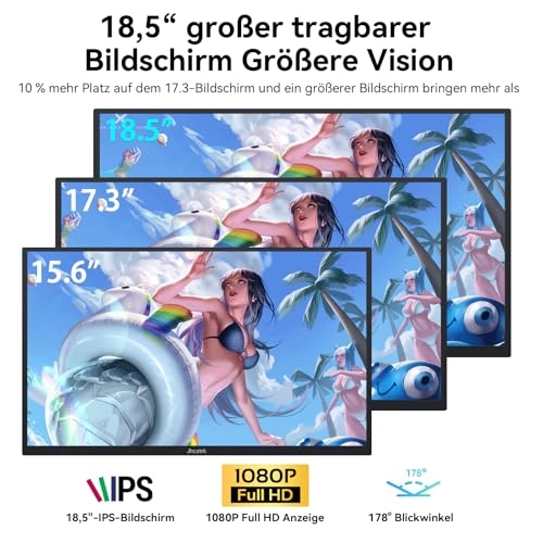 Portable Monitor - 1080P FHD 18.5 Inches
