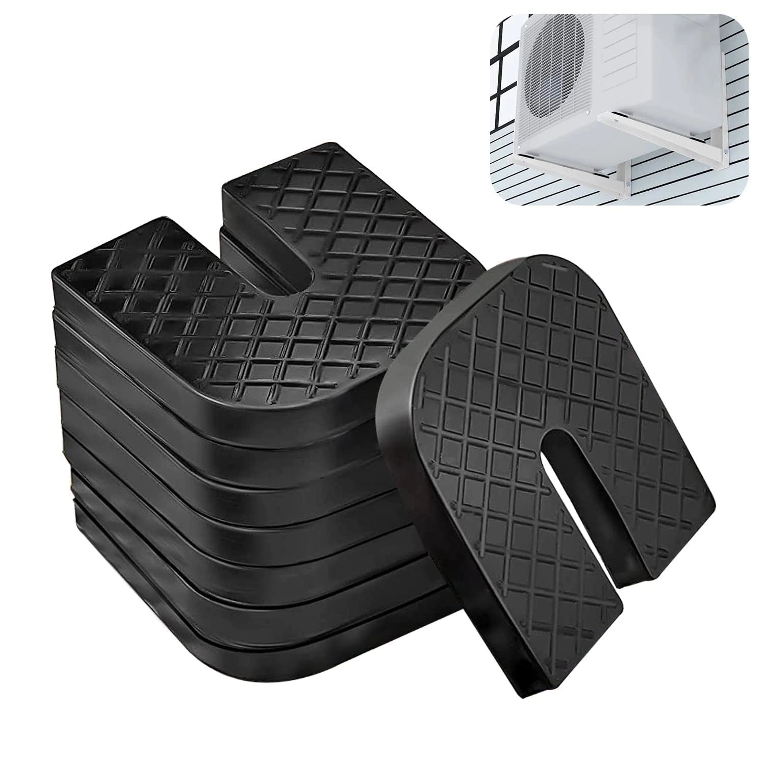 Bukela Rubber Isolator Pad - Suitable for air conditioning condensers, compressors, washers, and industrial equipment