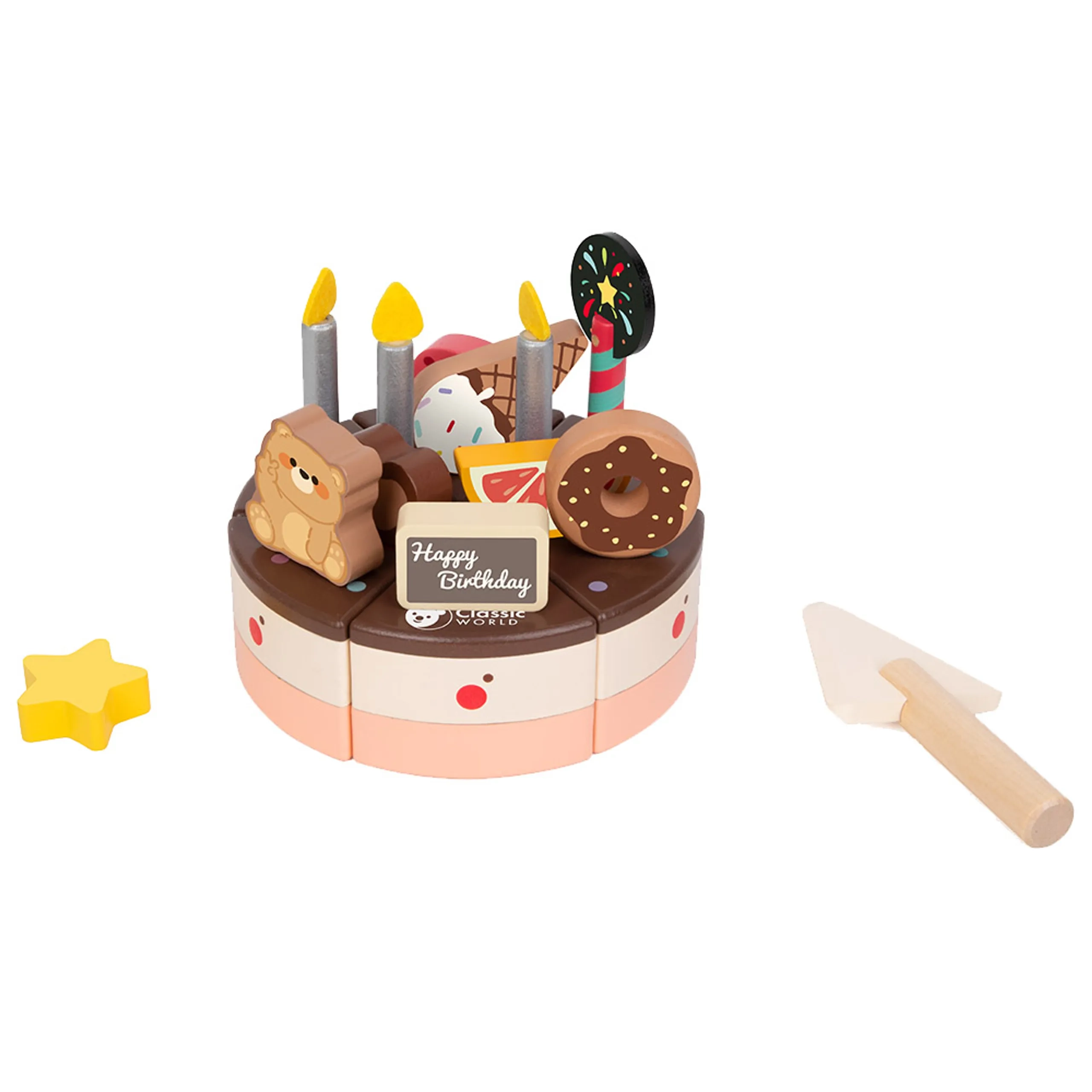 Classic World Wooden Chocolate Cake - 19 pcs (30284065-CIHL-50635)