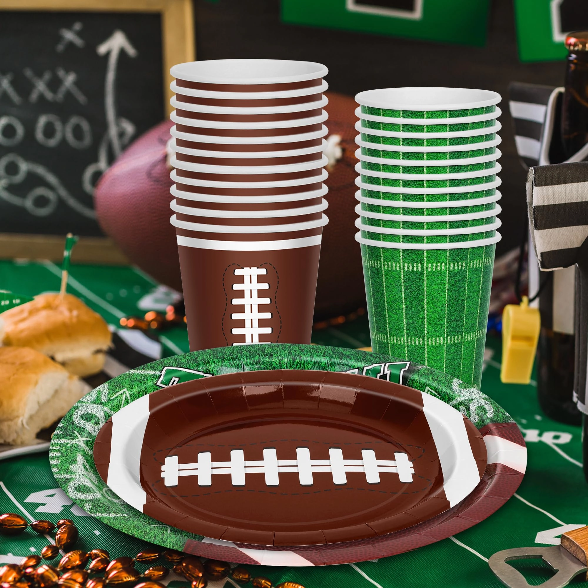 Football-PlateSet24 - 99 Pcs Football Party