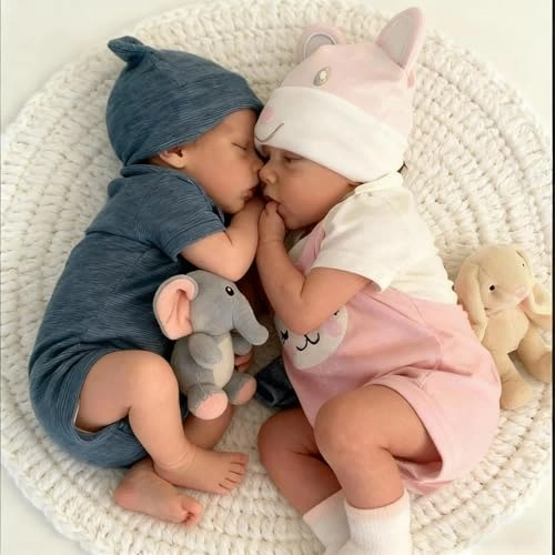 Reborn Baby Doll - 18 inch Silicone Boy and Girl Ages 3+ Bundle