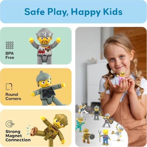 Magnetic Action Figures - King and Knights Kingdom 8 pcs