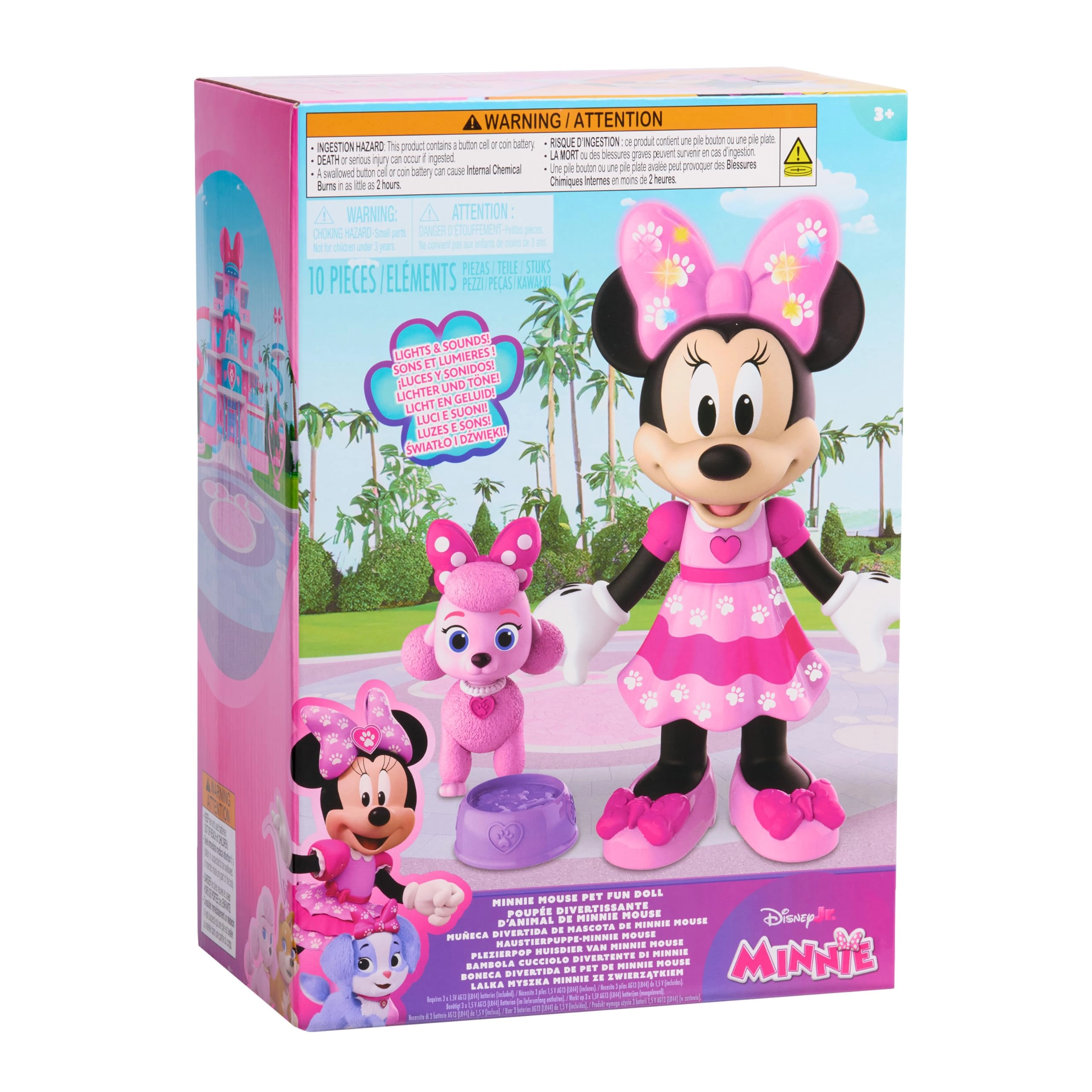 Just Play Minnie Mouse Pet Fun Doll - 10 inch Poseable Ages 3+