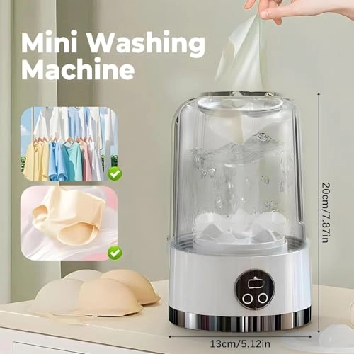 Mini Washing Machine for Underwear - 3000mAh Rechargeable Dual Modes