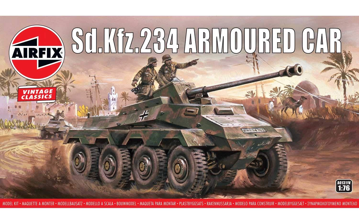 Airfix SDKFz.234 Armoured Car Model Kit (A01311V) - 1:76