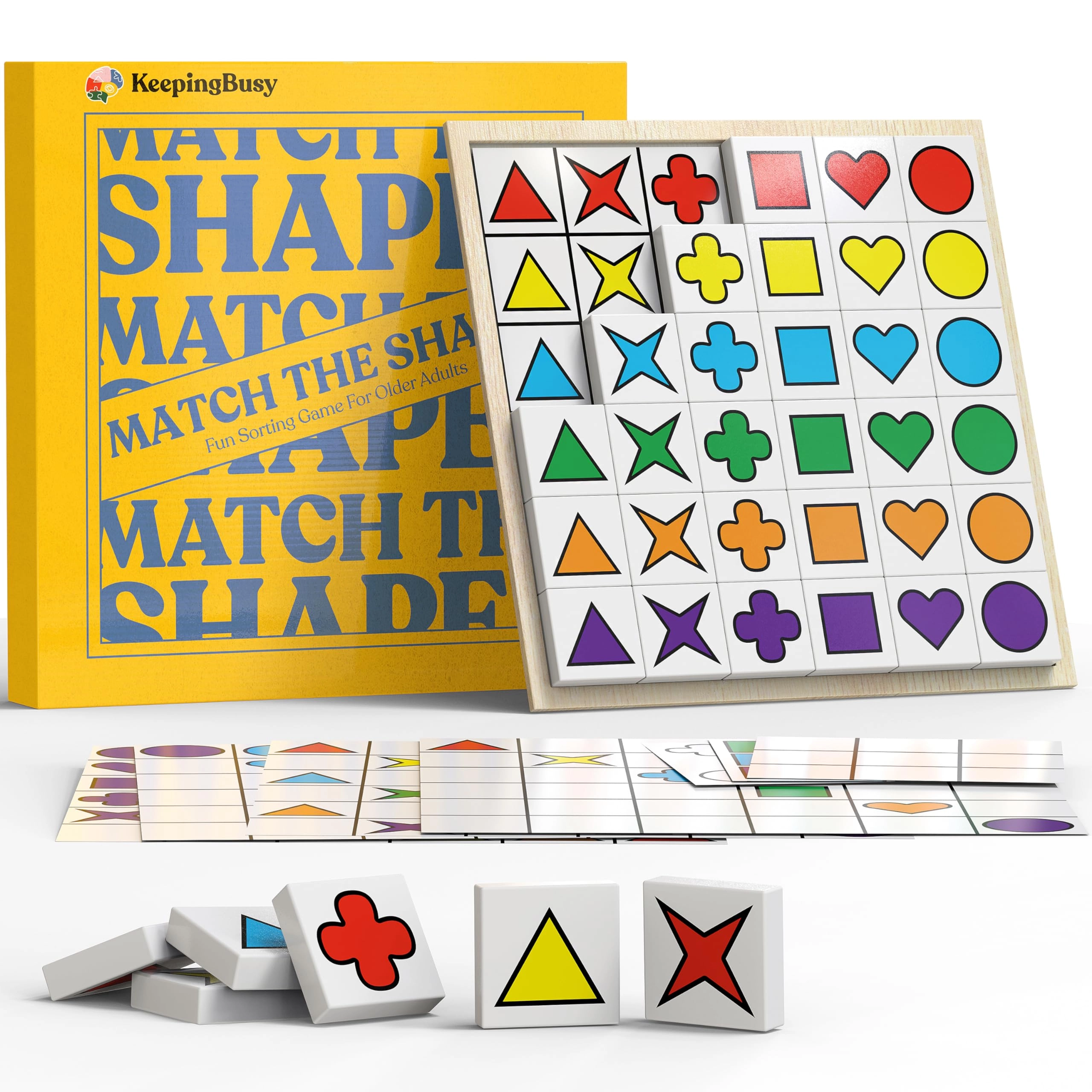 Match The Shapes Wooden Game - 15 years and up 36 pieces