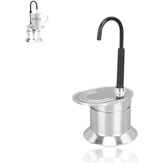 Compact Aluminum Alloy Coffee Pot - 50Ml Portable Stovetop Single Spout