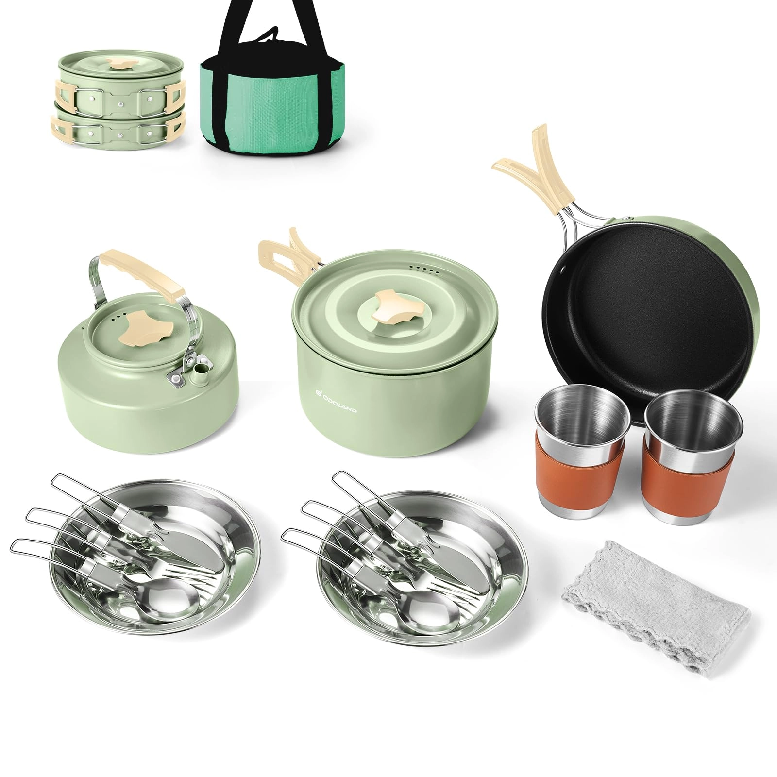 15pcs Camping Cookware Set