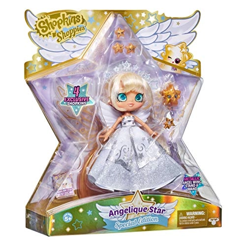 Angelique Star Shoppie Doll - Special Edition Metallic Angel Wing Stand & Wand